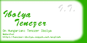 ibolya tenczer business card